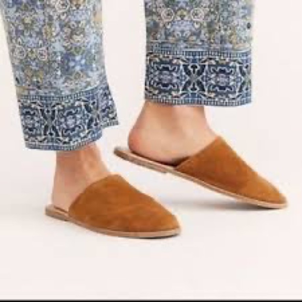 Free People suede mules